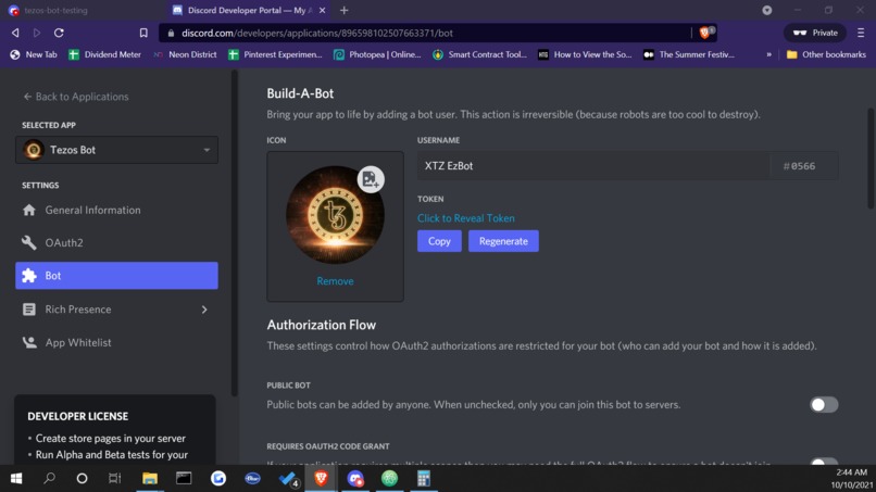 XTZ EzBot – screenshot 5