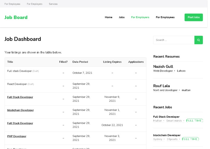 job board  – screenshot 4