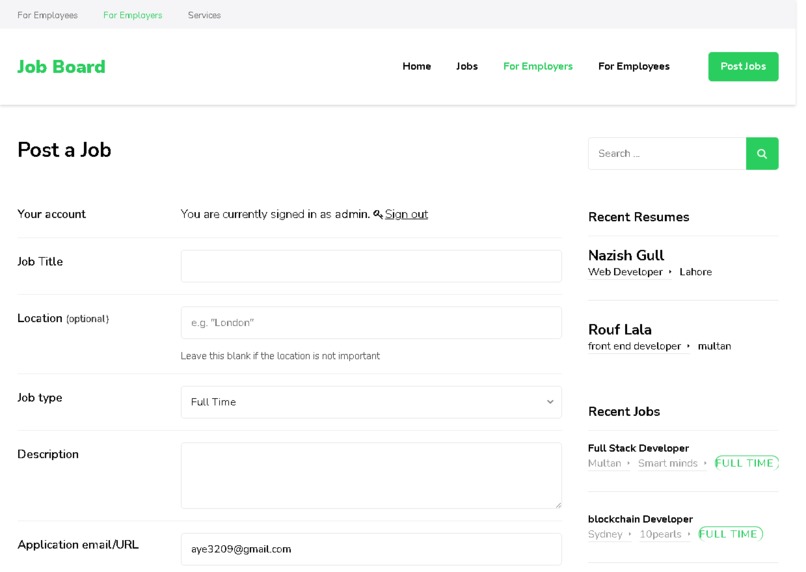 job board  – screenshot 5