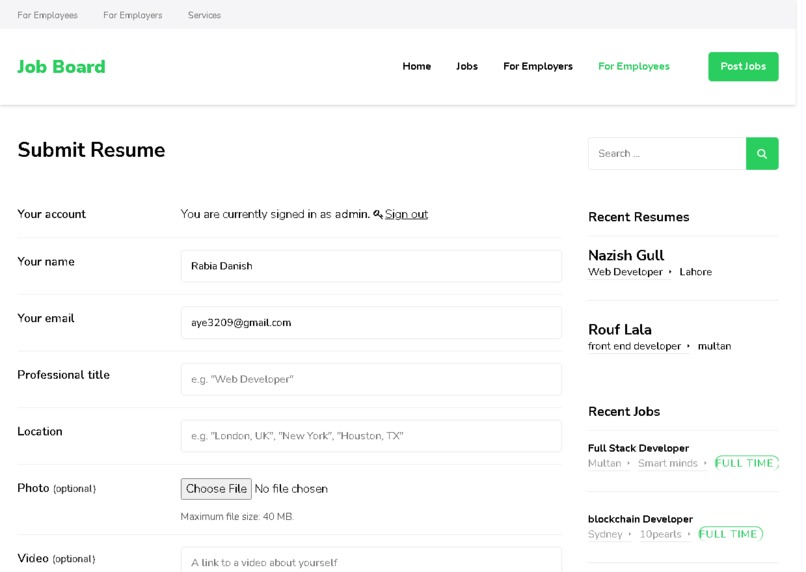 job board  – screenshot 7