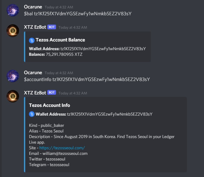 XTZ EzBot – screenshot 3