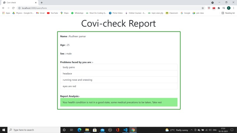 Covicheck – screenshot 1