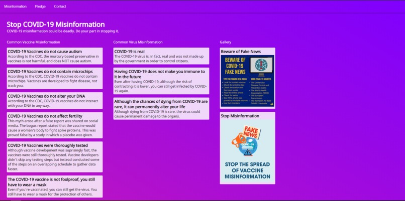 Stop COVID-19 Misinformation - Advanced 1 – screenshot 1