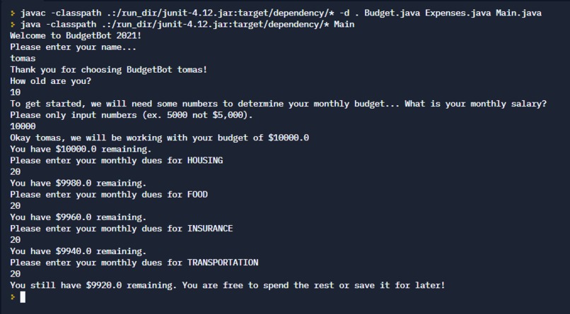 BudgetBot - Expand Your Bounds – screenshot 1