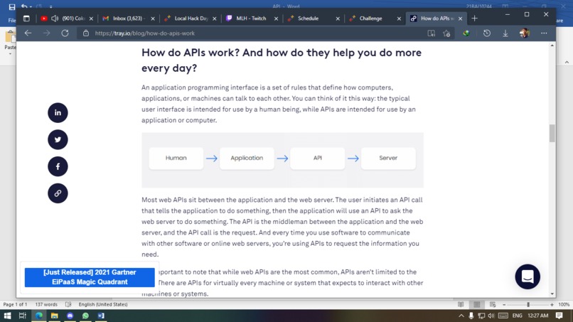 learning about API – screenshot 1