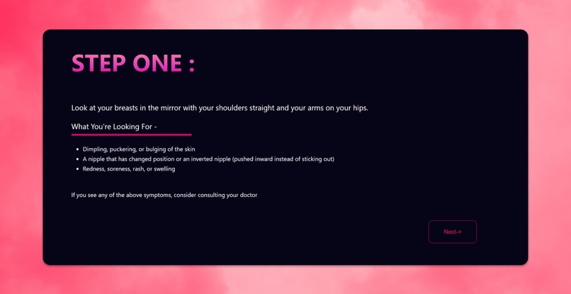 Breast Cancer Self Examination App – screenshot 1