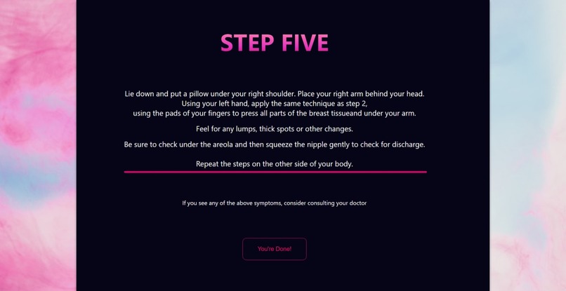 Breast Cancer Self Examination App – screenshot 2