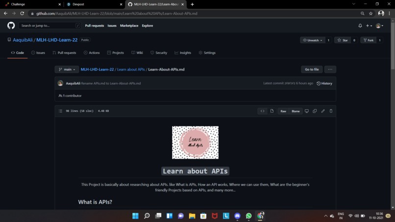 Learn about APIs – screenshot 2