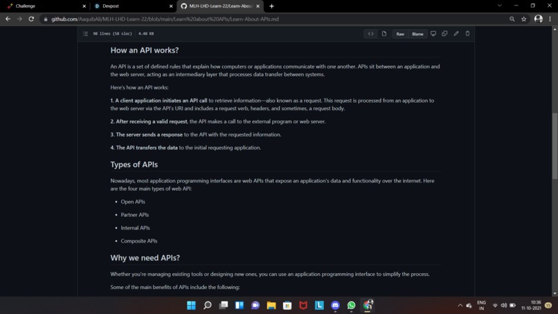 Learn about APIs – screenshot 3