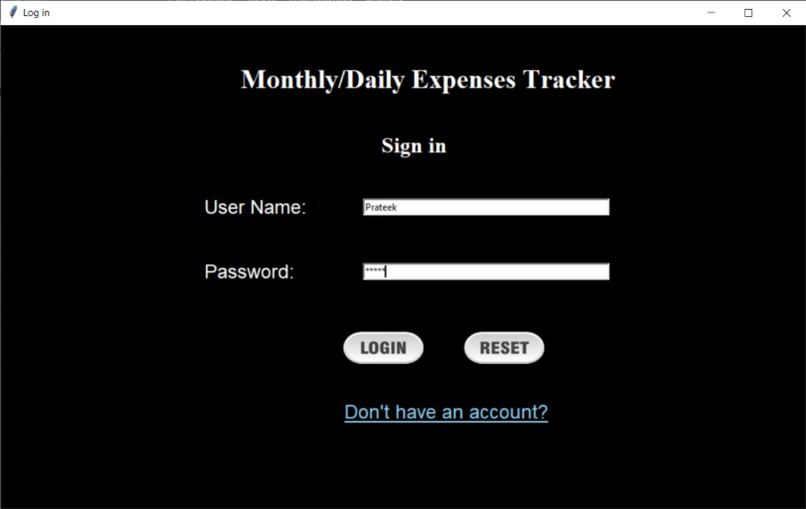 Monthly/Daily Expenses Tracker – screenshot 1