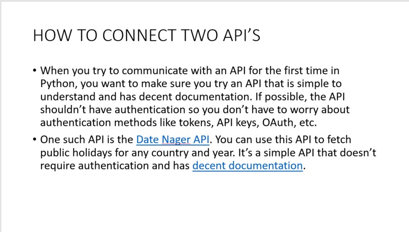 Connecting two Api's  together – screenshot 3
