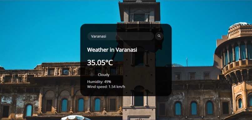 Weather App using API – screenshot 1