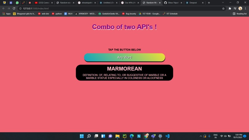 Connecting-two-API – screenshot 1