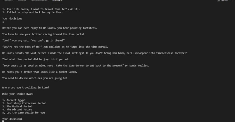 TimeTravel Text-Based games. – screenshot 4