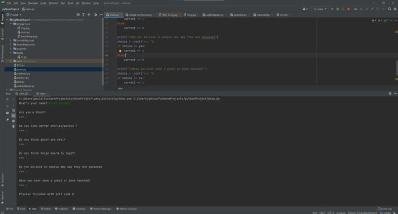 Text based adventure game – screenshot 1