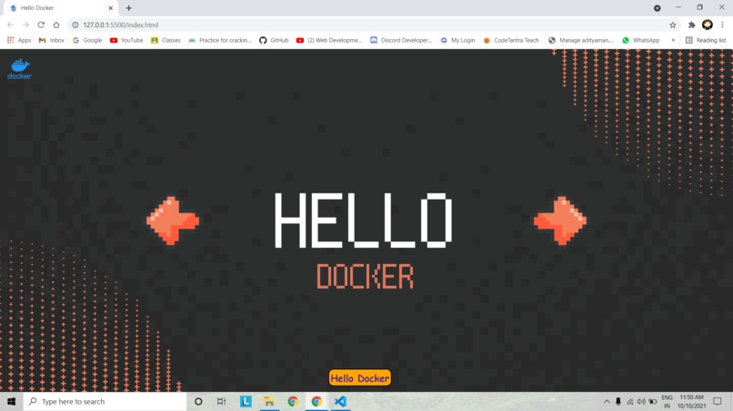 Hello docker – screenshot 1
