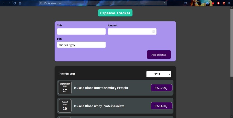 Expense TRacker – screenshot 1