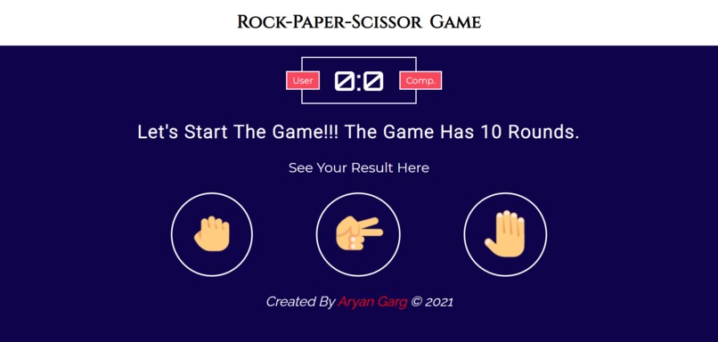 Rock Paper Scissor Game – screenshot 1