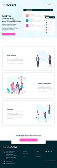 A landing Page – screenshot 1