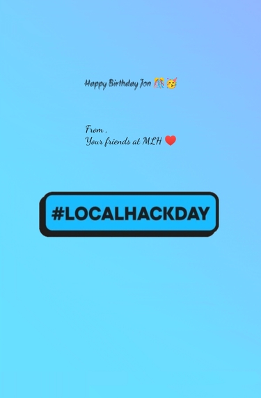 Birthday Card using Github pages – screenshot 2