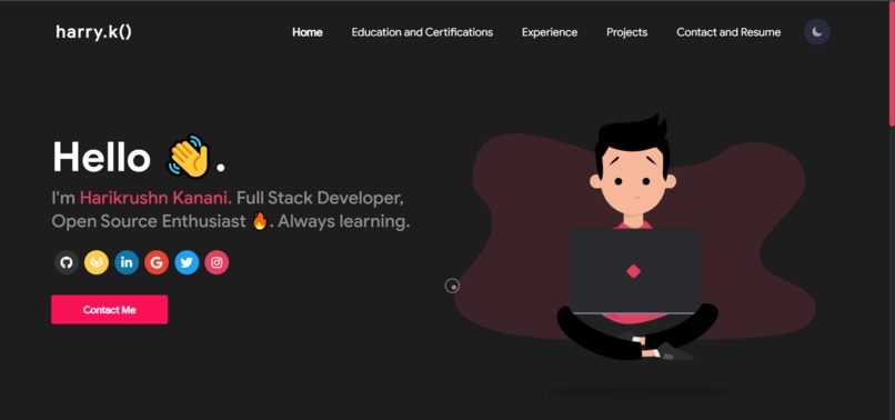 Personal Portfolio – screenshot 1