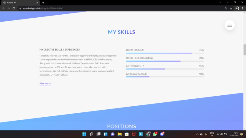 Portfolio – screenshot 1