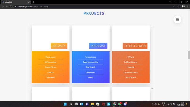 Portfolio – screenshot 2