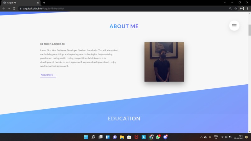 Portfolio – screenshot 3