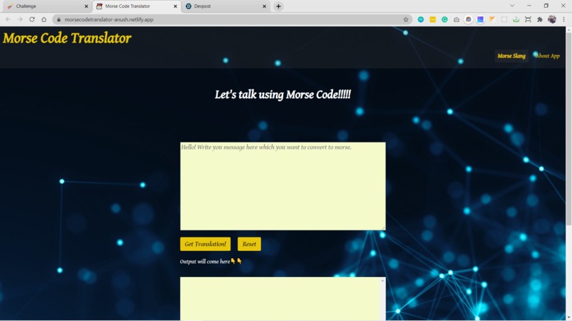 Morse Code Translator – screenshot 1