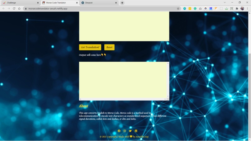 Morse Code Translator – screenshot 2