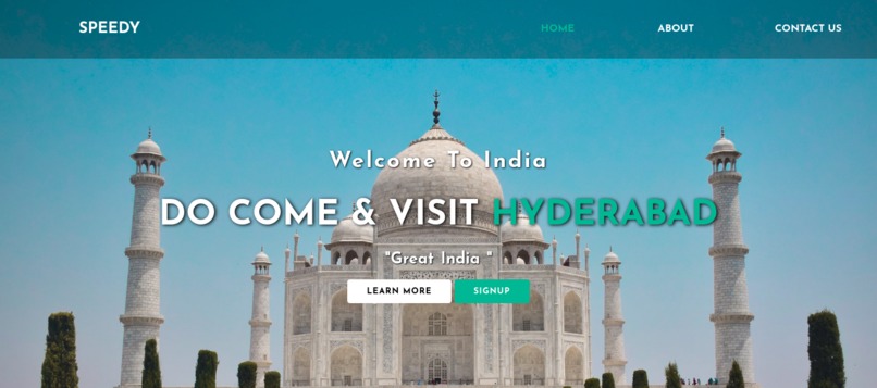 Tour site Project deployed with github page – screenshot 1