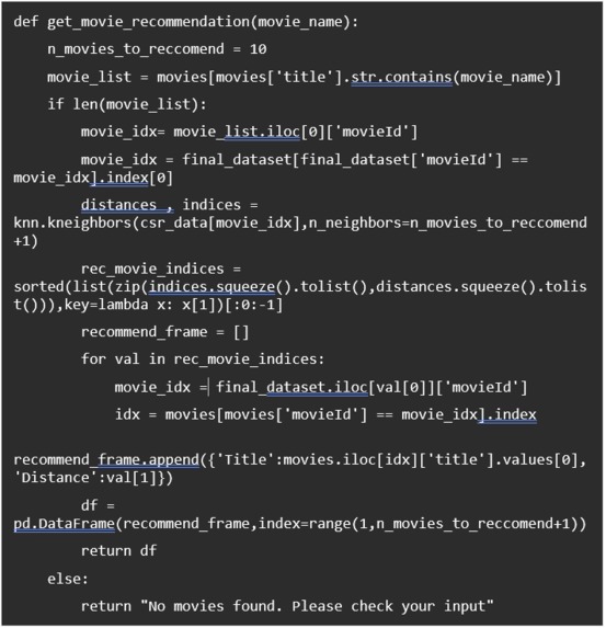 Create a Movie Recommender – screenshot 1