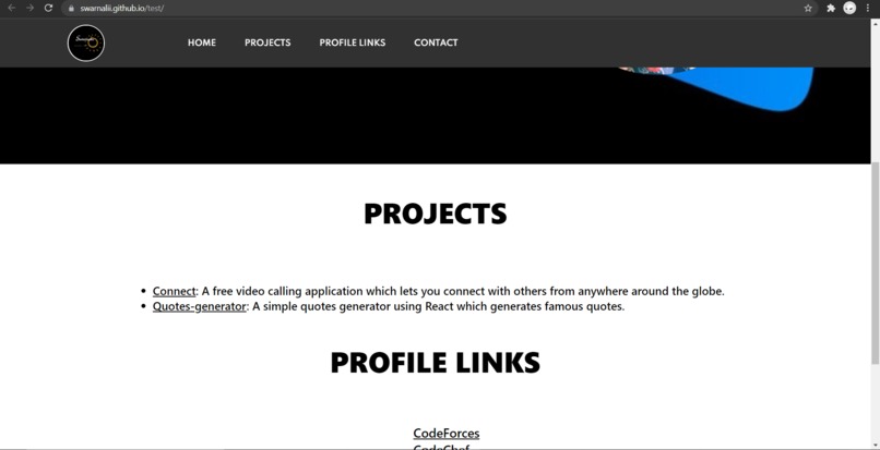 Personal GitHub Page – screenshot 1