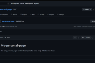 Personal page on GitHub