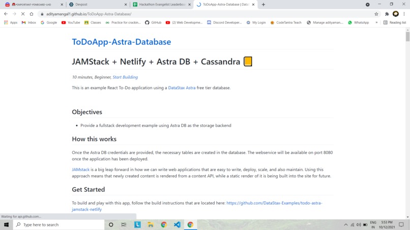 To do app – screenshot 1