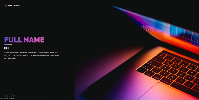 Portfolio Template for </> – screenshot 1