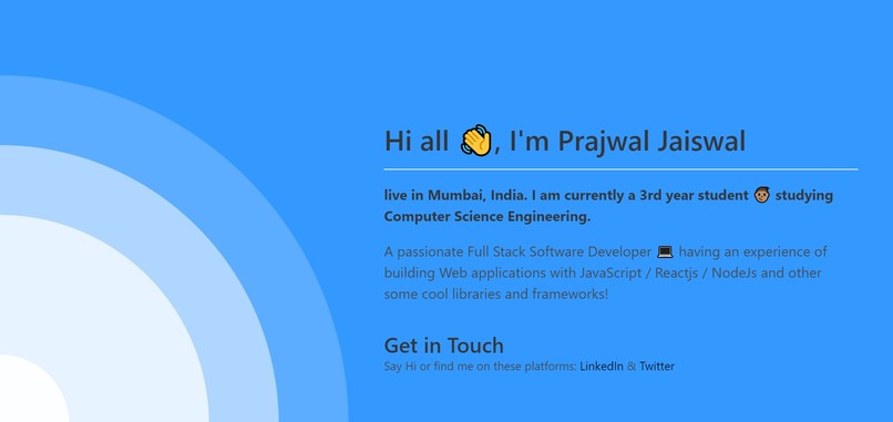 Personal Portfolio – screenshot 1