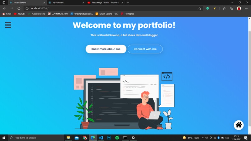 My portfolio – screenshot 1