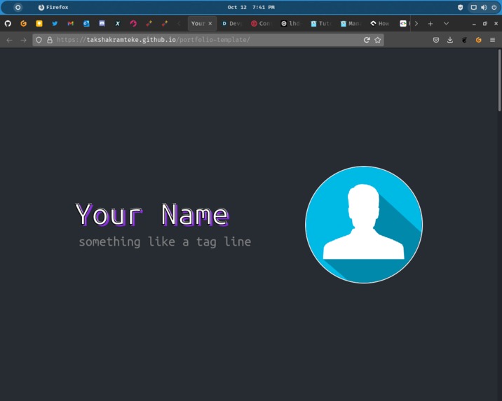 Portfolio Template – screenshot 1