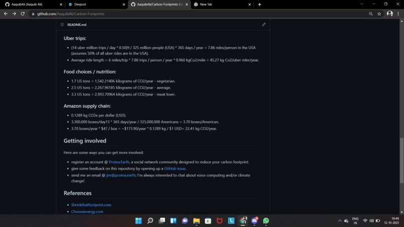 Carbon footprint – screenshot 4