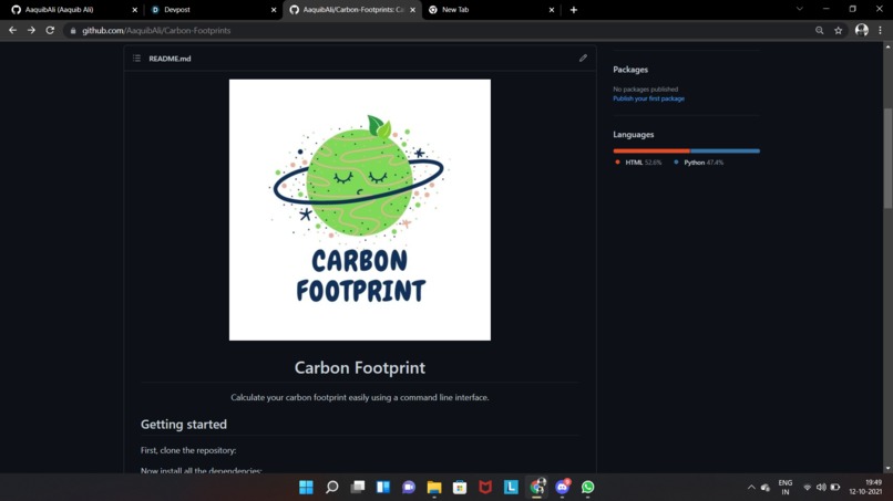 Carbon footprint – screenshot 5