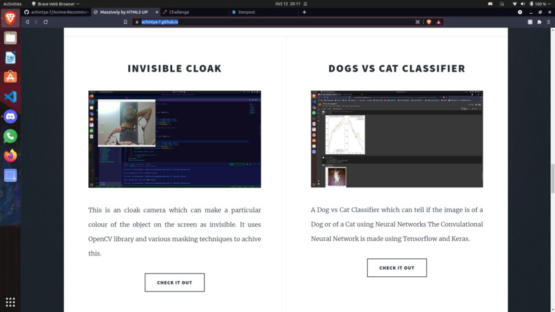 My Portfolio – screenshot 2