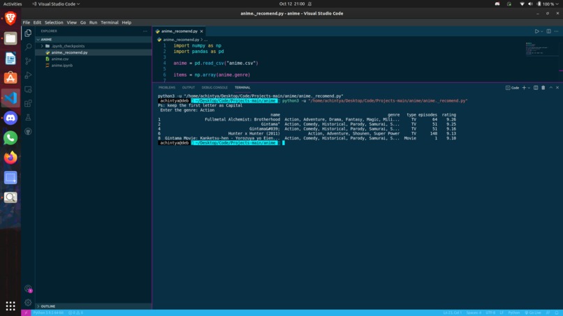 Anime Recommender – screenshot 1