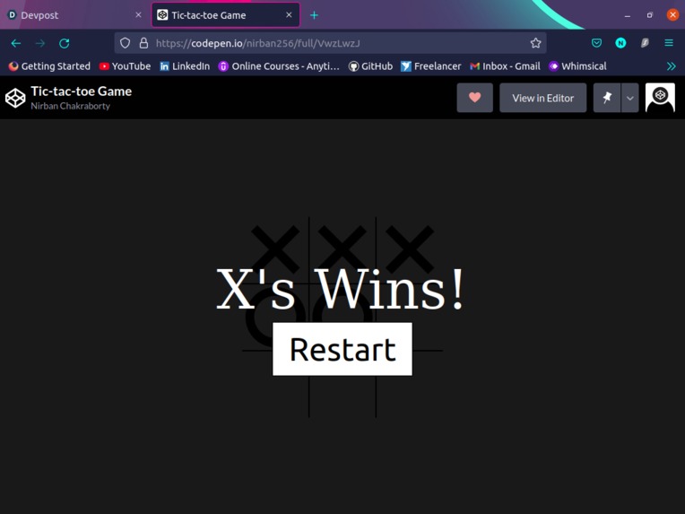 Tic-tac-toe game – screenshot 1