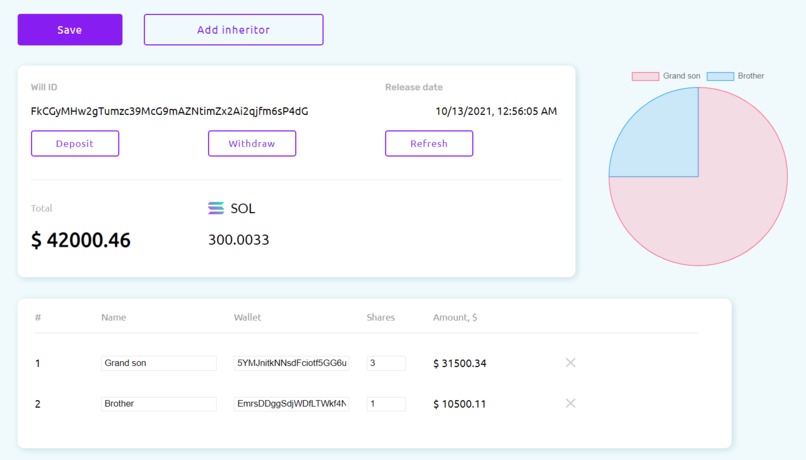 Solana Will – screenshot 2