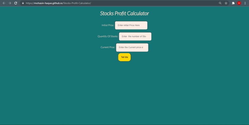 Stocks Profit Calculator – screenshot 1