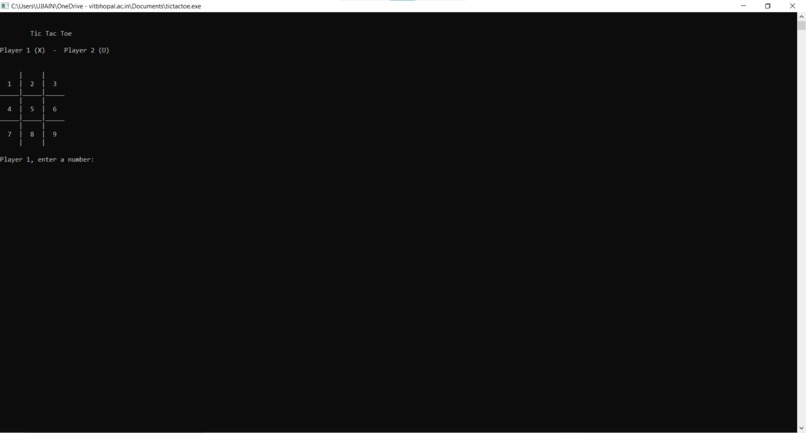 Tic tac toe game – screenshot 1