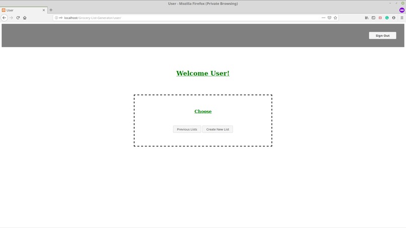 Grocery List Generator – screenshot 1