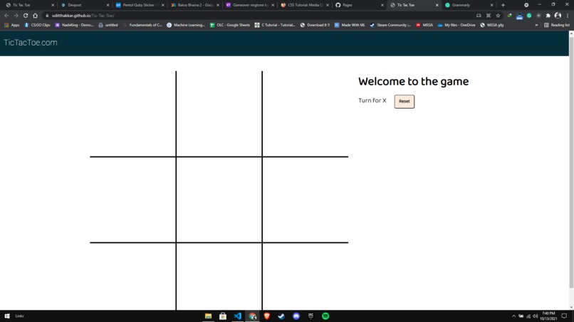 Simple Tic-Tac-Toe game – screenshot 1