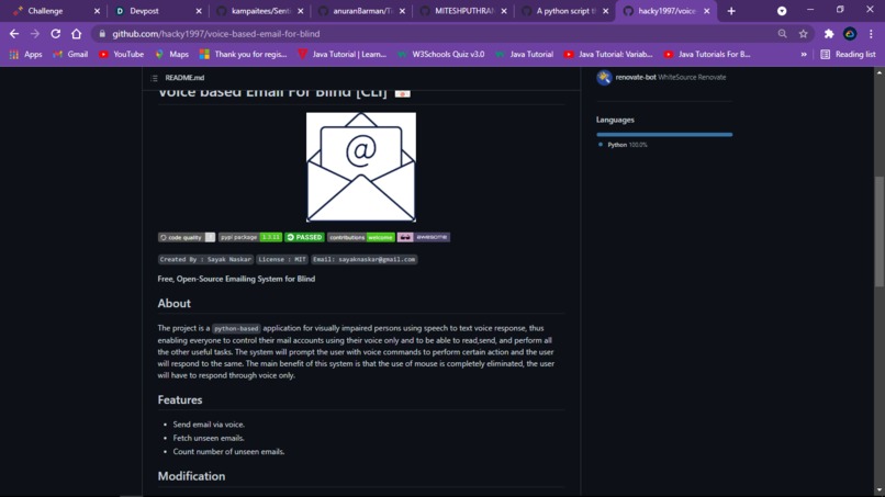 Create a Voice-Based project – screenshot 1